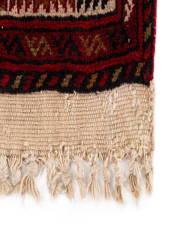 Detail image of  2' 9 x 9' 10  Hand Knotted Afghan Ersari Wool Runner Rug