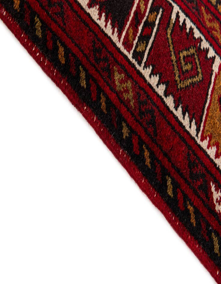Detail image of  2' 9 x 9' 10  Hand Knotted Afghan Ersari Wool Runner Rug