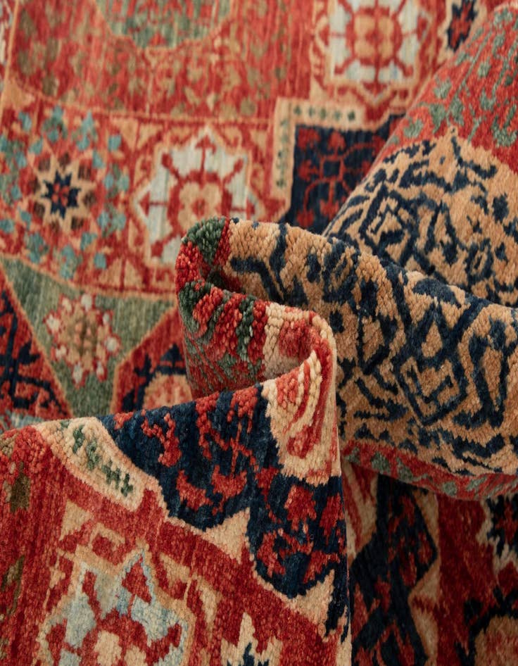 Detail image of  2' 5 x 9' 9  Hand Knotted Amina Wool Runner Rug
