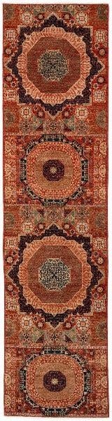  2' 5 x 9' 9  Hand Knotted Amina Wool Runner Rug