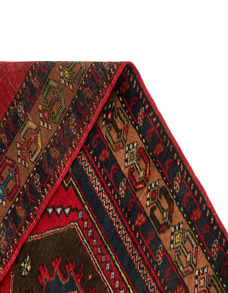 Detail image of  3' 7 x 7' 2  Hand Knotted Anatolian Oriental Wool Runner Rug