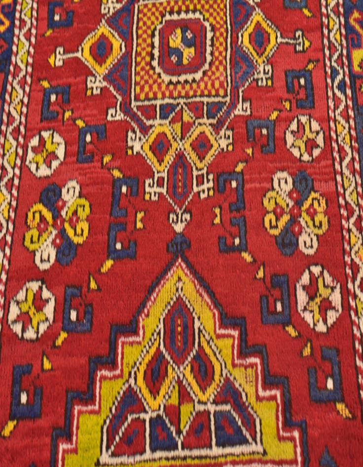 Detail image of  4' 7 x 7'  Hand Knotted Anatolian Oriental Wool Runner Rug
