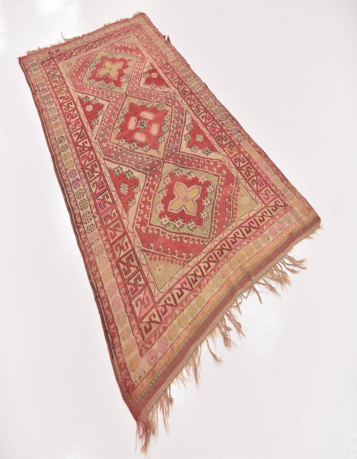 Detail image of  4' 6 x 7' 9  Hand Knotted Anatolian Oriental Wool Runner Rug