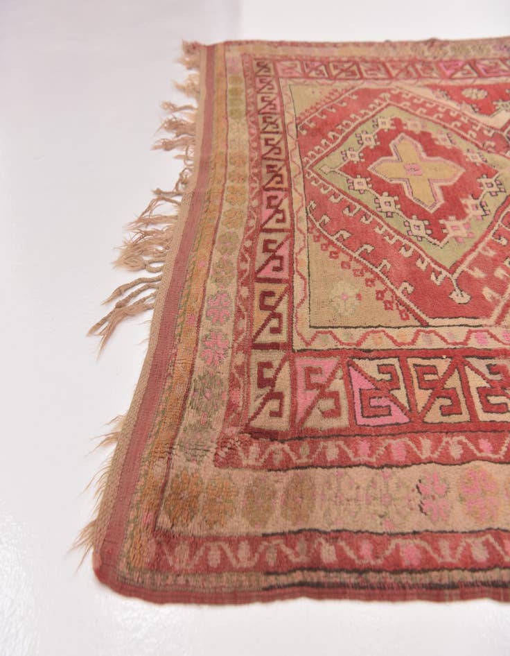 Detail image of  4' 6 x 7' 9  Hand Knotted Anatolian Oriental Wool Runner Rug