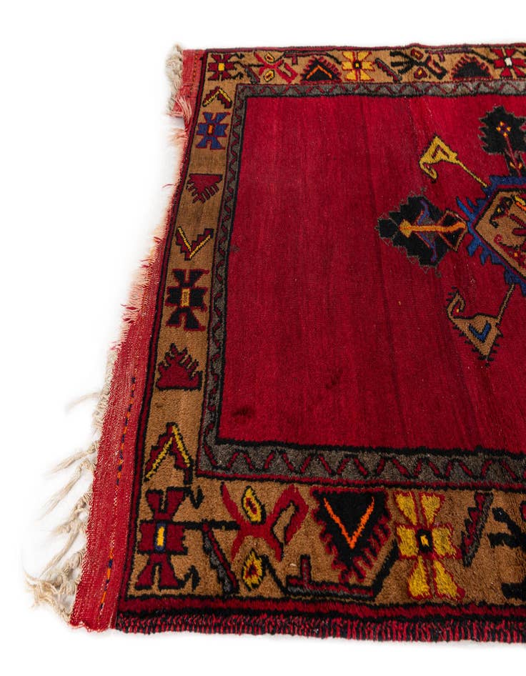 Detail image of  3' 7 x 12'  Hand Knotted Anatolian Oriental Wool Runner Rug