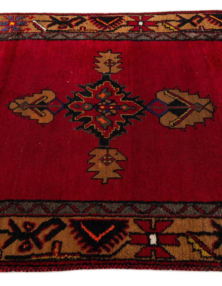 Detail image of  3' 7 x 12'  Hand Knotted Anatolian Oriental Wool Runner Rug