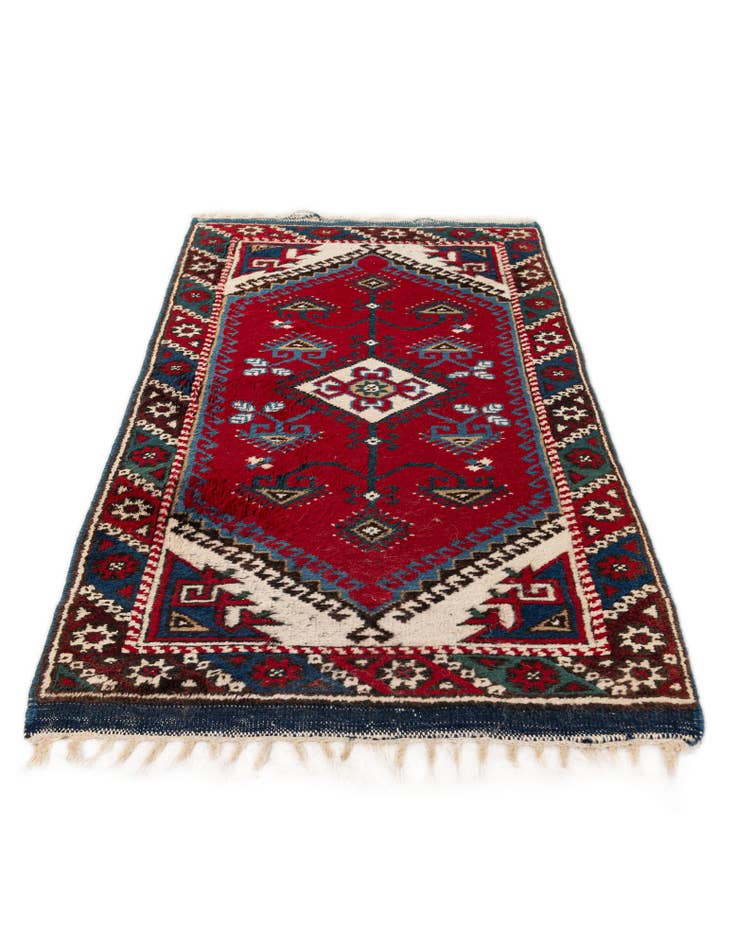 Detail image of  2' 5 x 4'  Hand Knotted Anatolian Wool Runner Rug