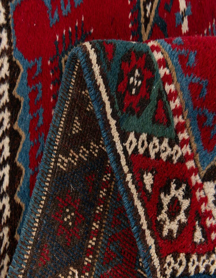 Detail image of  2' 5 x 4'  Hand Knotted Anatolian Wool Runner Rug