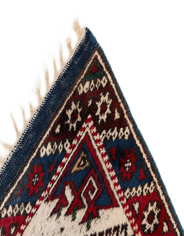 Detail image of  2' 5 x 4'  Hand Knotted Anatolian Wool Runner Rug