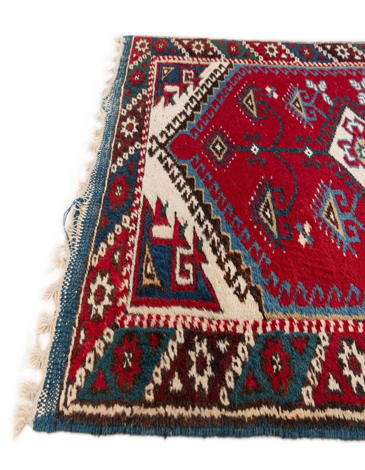 Detail image of  2' 5 x 4'  Hand Knotted Anatolian Wool Runner Rug