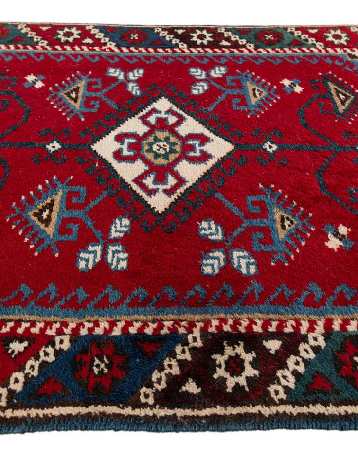 Detail image of  2' 5 x 4'  Hand Knotted Anatolian Wool Runner Rug