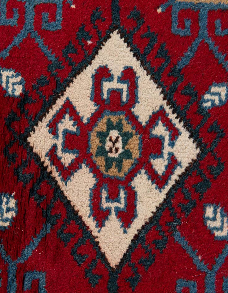 Detail image of  2' 5 x 4'  Hand Knotted Anatolian Wool Runner Rug