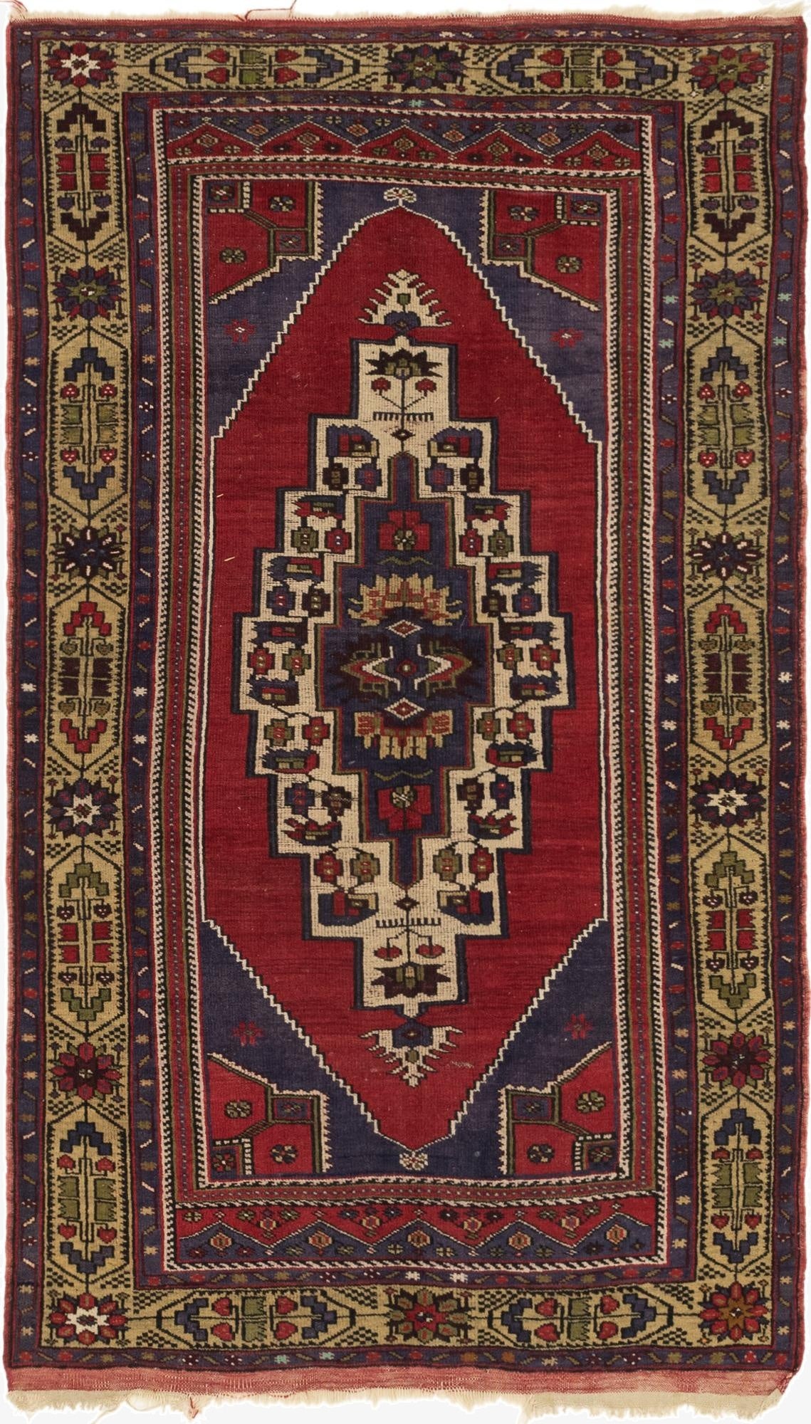  4' 4 x 7' 7  Hand Knotted Anatolian Oriental Wool Runner Rug
