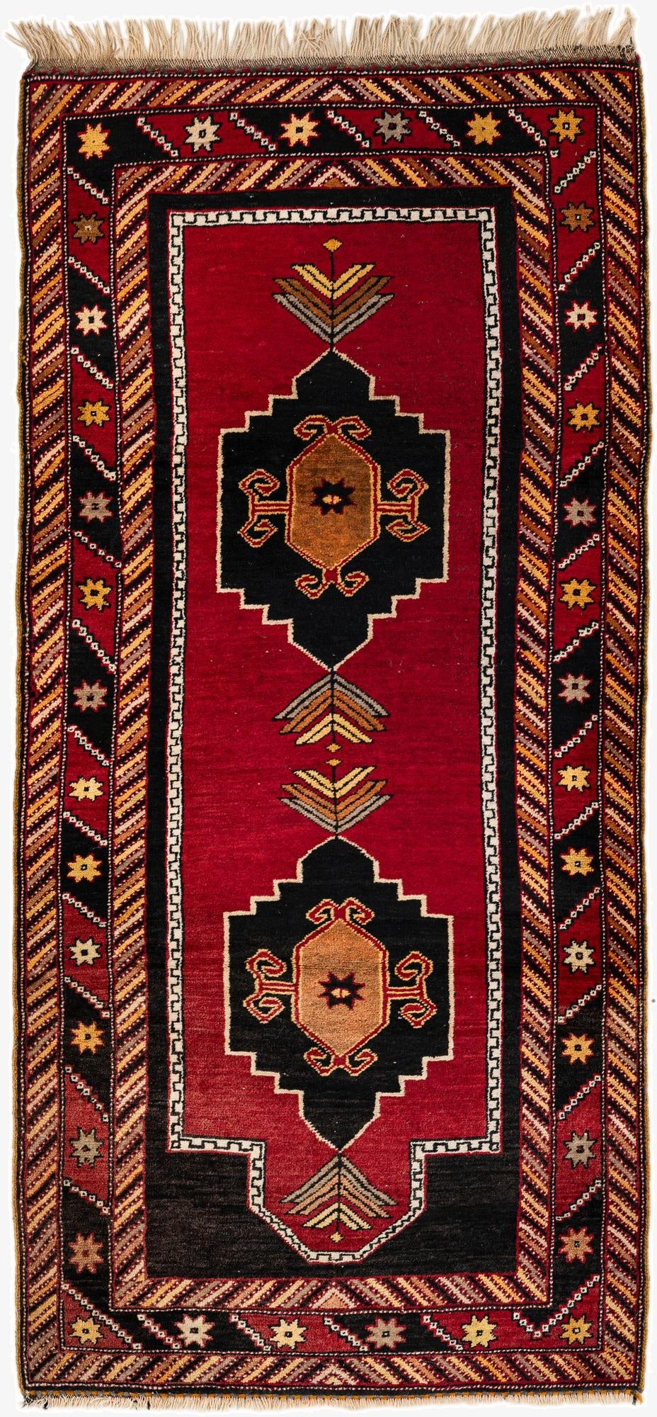  3' 3 x 7'  Hand Knotted Anatolian Wool Runner Rug