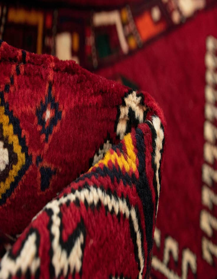 Detail image of  3' 9 x 10' 10  Hand Knotted Ardabil Persian Wool Runner Rug