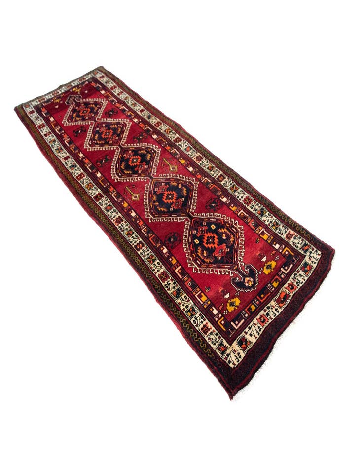 Detail image of  3' 9 x 10' 10  Hand Knotted Ardabil Persian Wool Runner Rug