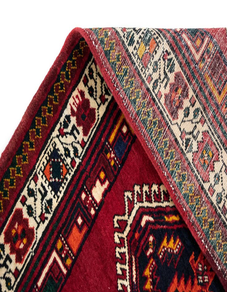 Detail image of  3' 9 x 10' 10  Hand Knotted Ardabil Persian Wool Runner Rug