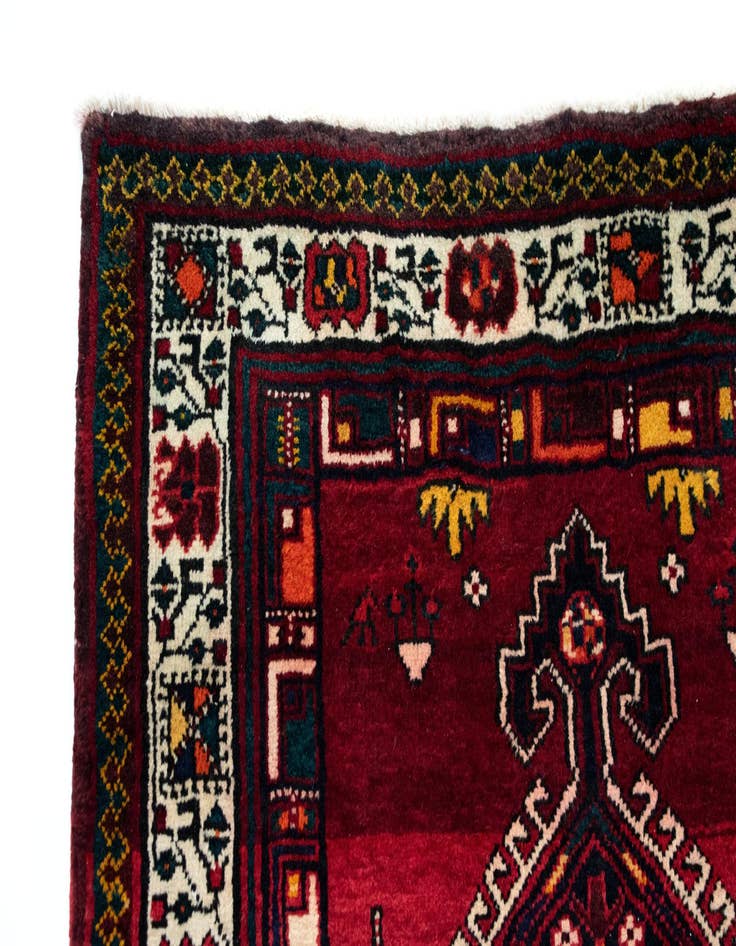 Detail image of  3' 9 x 10' 10  Hand Knotted Ardabil Persian Wool Runner Rug