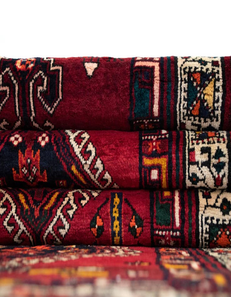 Detail image of  3' 9 x 10' 10  Hand Knotted Ardabil Persian Wool Runner Rug