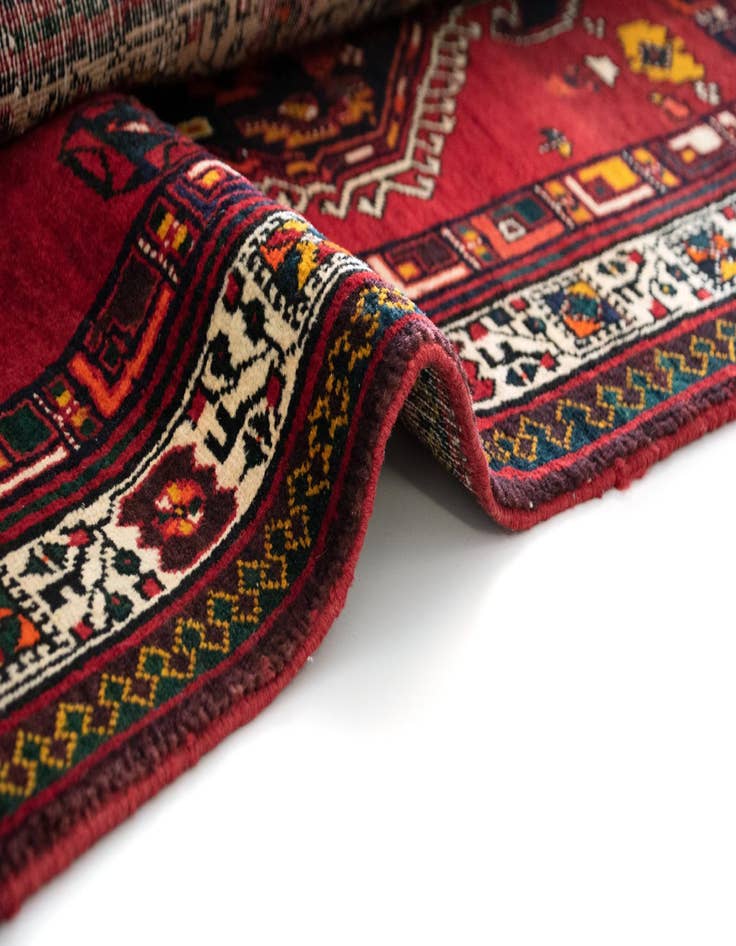 Detail image of  3' 9 x 10' 10  Hand Knotted Ardabil Persian Wool Runner Rug