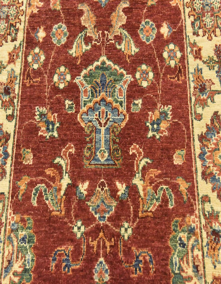 Detail image of  2' 8 x 9' 9  Hand Knotted Ariana Ziegler Runner Rug