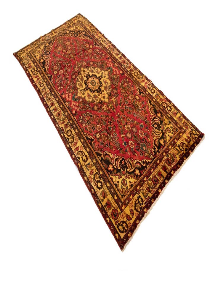 Detail image of  4' 9 x 9' 9  Hand Knotted Bachtiar Persian Wool Runner Rug