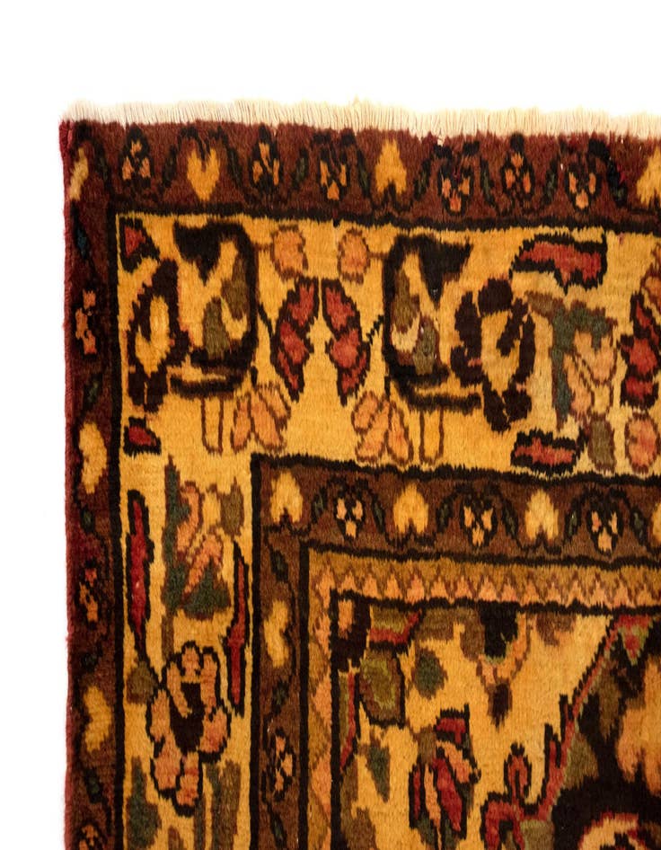 Detail image of  4' 9 x 9' 9  Hand Knotted Bachtiar Persian Wool Runner Rug
