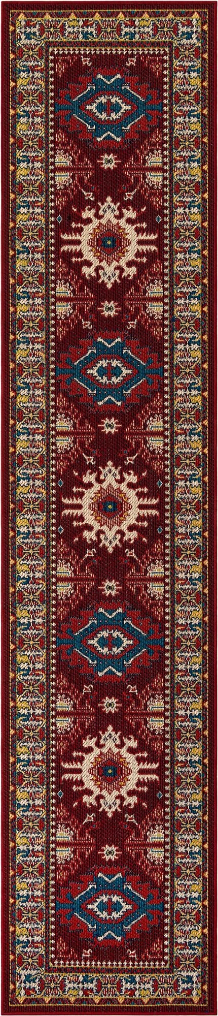  2' 7 x 12'  Washable Baja Indoor / Outdoor Runner Rug