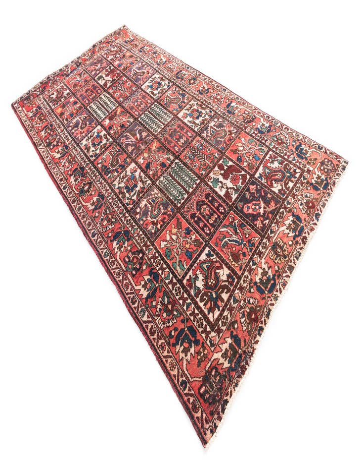 Detail image of  5' 3 x 10' 3  Hand Knotted Bakhtiar Persian Wool Runner Rug