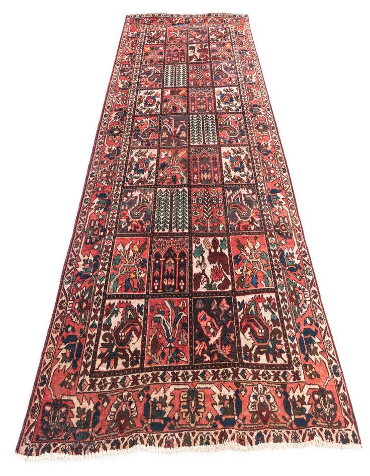 Detail image of  5' 3 x 10' 3  Hand Knotted Bakhtiar Persian Wool Runner Rug