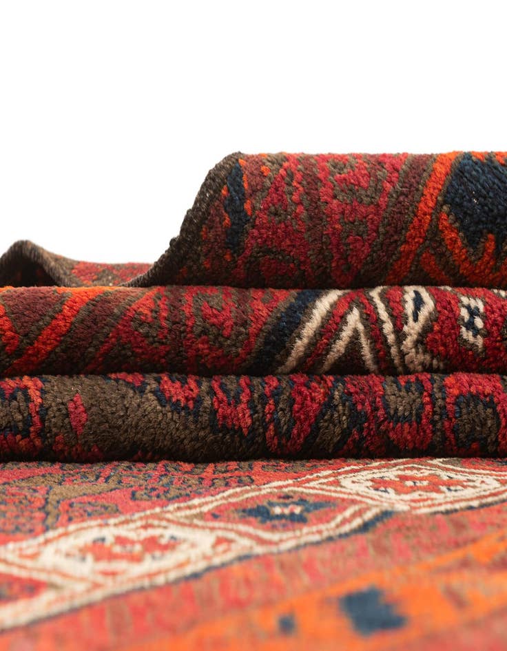 Detail image of  4' 3 x 8' 4  Hand Knotted Balouch Oriental Wool Runner Rug