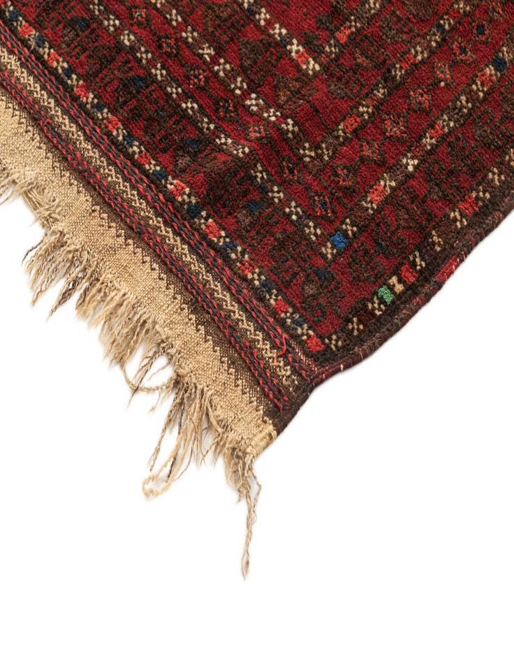 Detail image of  2' 8 x 7' 5  Hand Knotted Balouch Oriental Wool Runner Rug