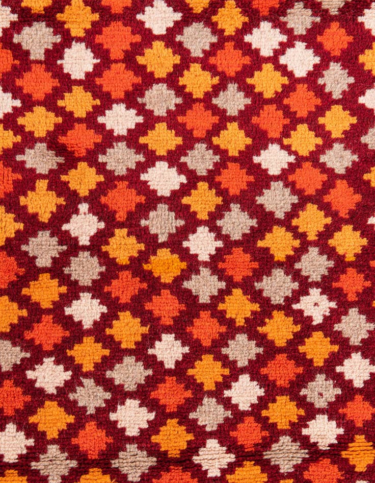 Detail image of  3' x 9'  Hand Knotted Balouch Wool Runner Rug