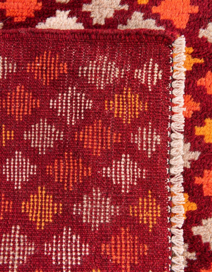 Detail image of  3' x 9'  Hand Knotted Balouch Wool Runner Rug