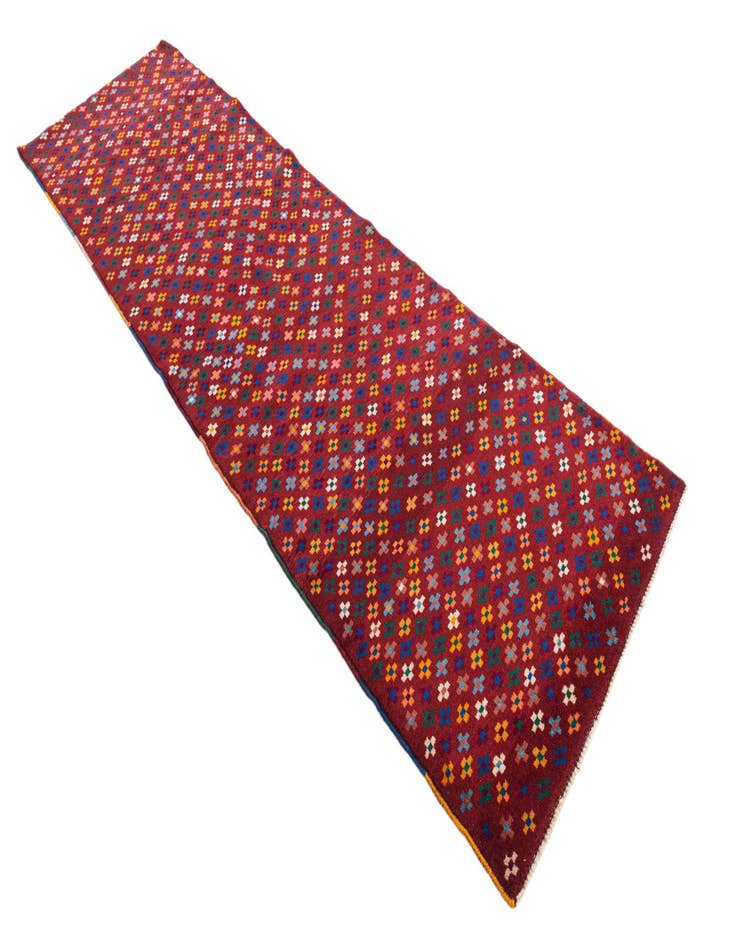 Detail image of  2' 10 x 10'  Hand Knotted Balouch Wool Runner Rug