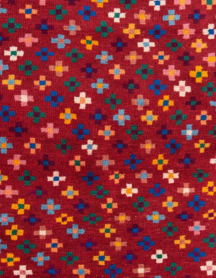 Detail image of  2' 10 x 10'  Hand Knotted Balouch Wool Runner Rug