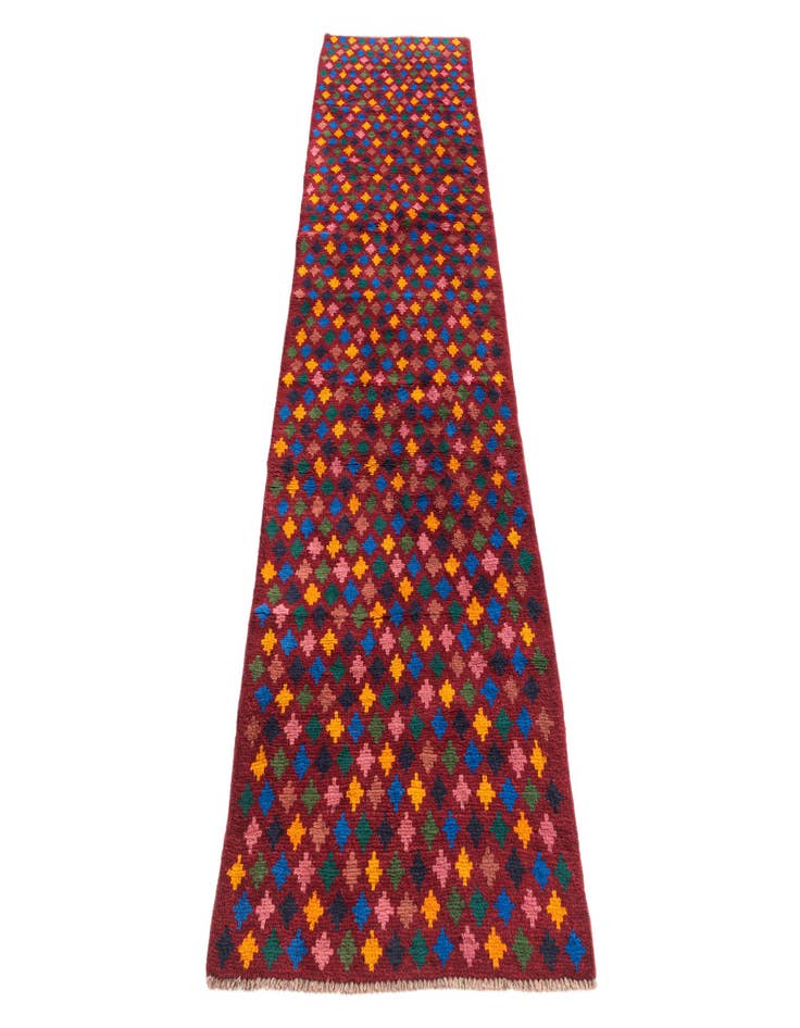 Detail image of  2' 9 x 9' 7  Hand Knotted Balouch Wool Runner Rug