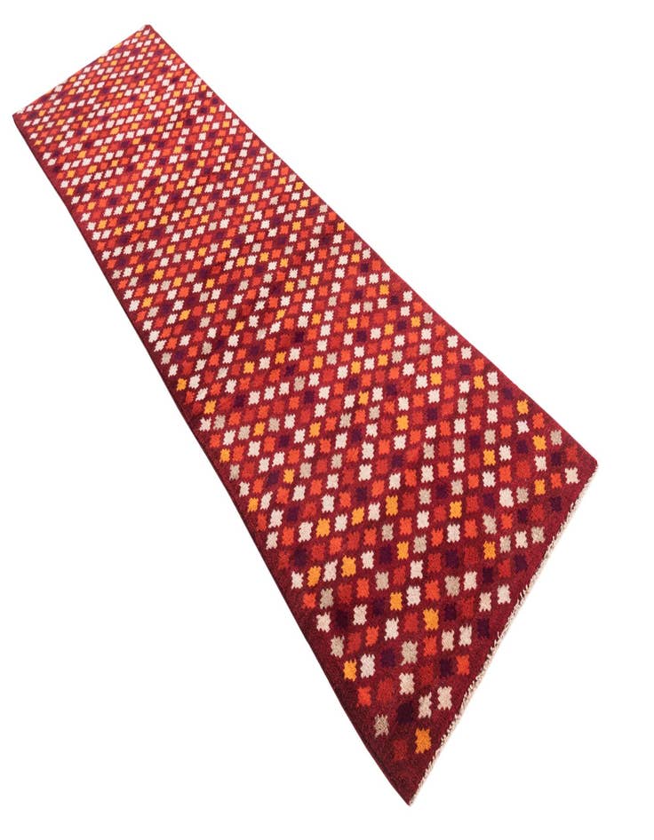 Detail image of  2' 8 x 9' 9  Hand Knotted Balouch Wool Runner Rug