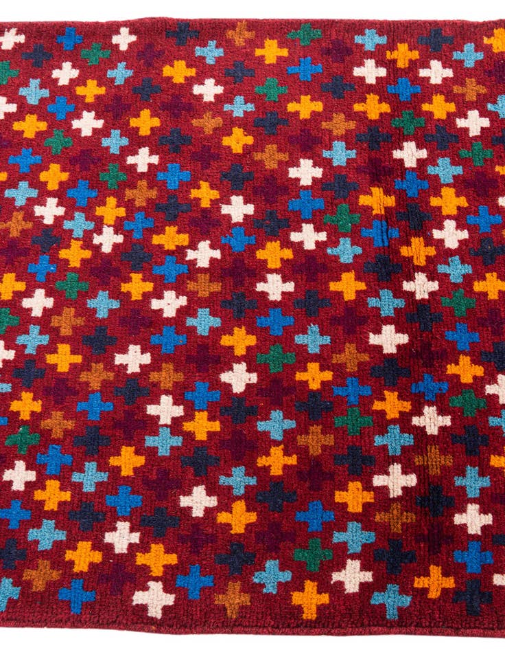 Detail image of  2' 10 x 9' 9  Hand Knotted Balouch Wool Runner Rug