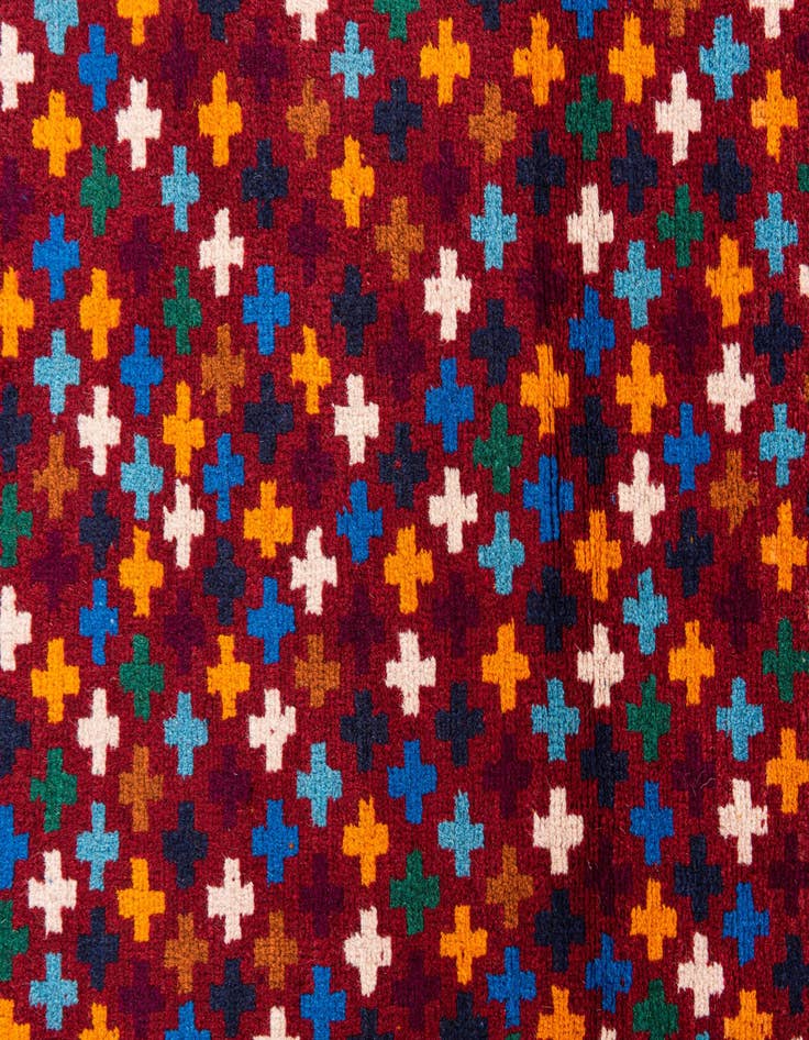 Detail image of  2' 10 x 9' 9  Hand Knotted Balouch Wool Runner Rug