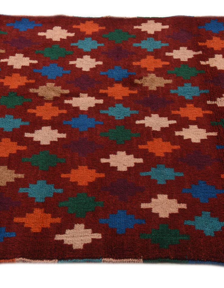 Detail image of  3' x 9' 10  Hand Knotted Balouch Wool Runner Rug