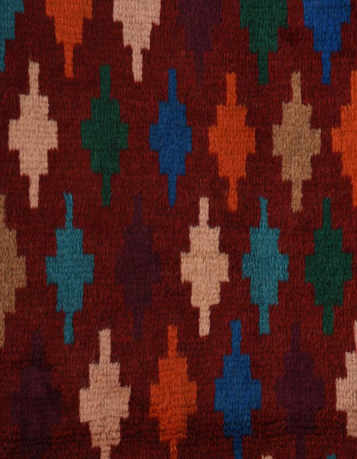 Detail image of  3' x 9' 10  Hand Knotted Balouch Wool Runner Rug