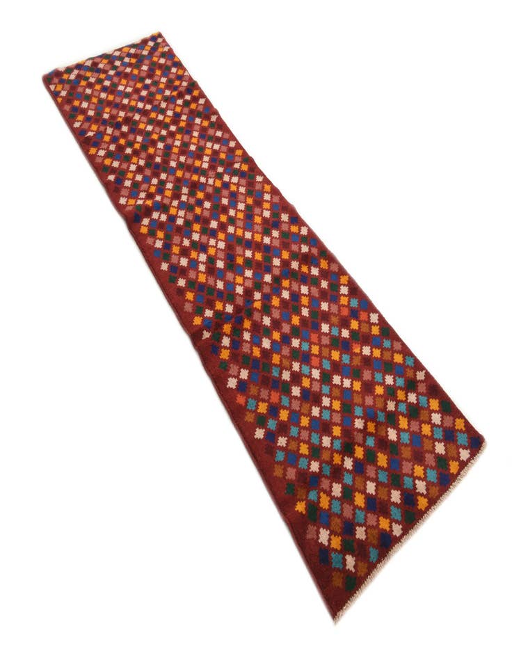 Detail image of  2' 6 x 8' 10  Hand Knotted Balouch Wool Runner Rug