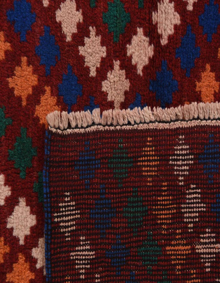 Detail image of  3' 1 x 9' 4  Hand Knotted Balouch Wool Runner Rug