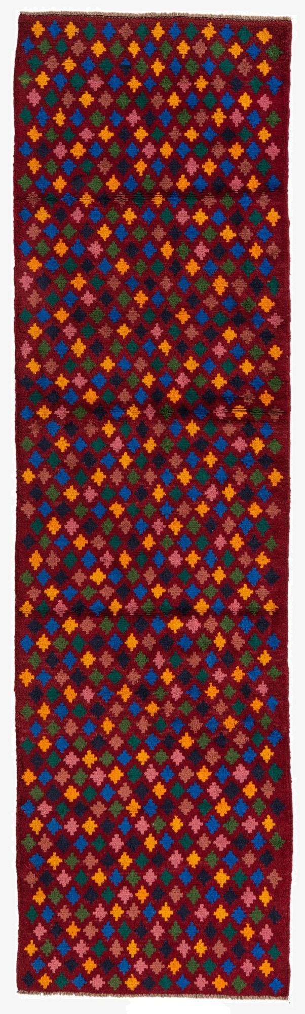  2' 9 x 9' 7  Hand Knotted Balouch Wool Runner Rug