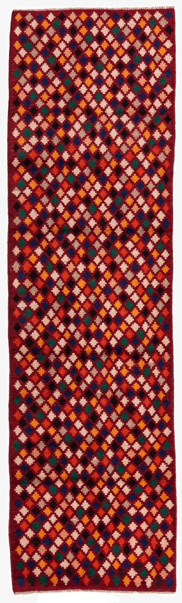  2' 9 x 9' 5  Hand Knotted Balouch Wool Runner Rug