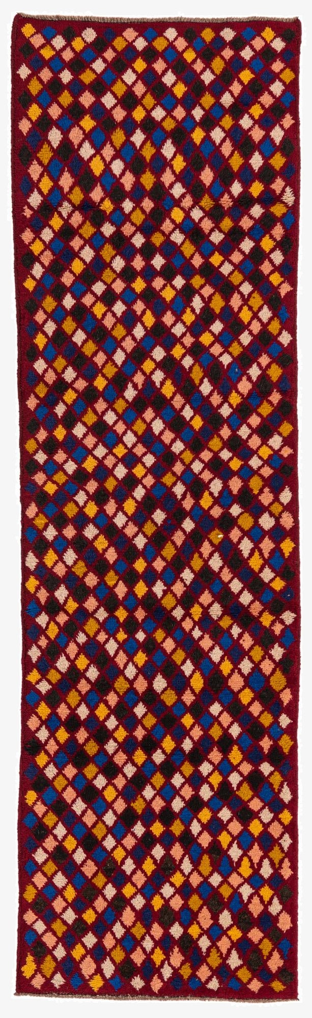  2' 7 x 9'  Hand Knotted Balouch Wool Runner Rug