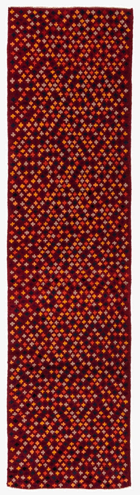  2' 7 x 10'  Hand Knotted Balouch Wool Runner Rug