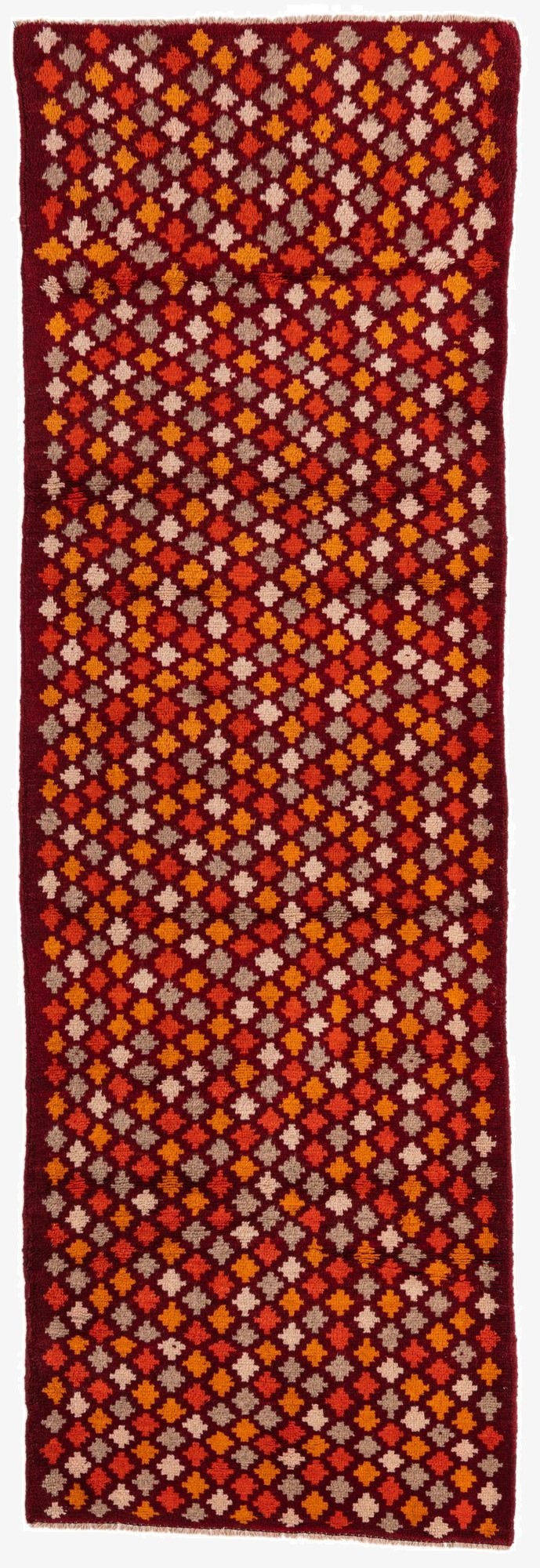  3' x 9'  Hand Knotted Balouch Wool Runner Rug