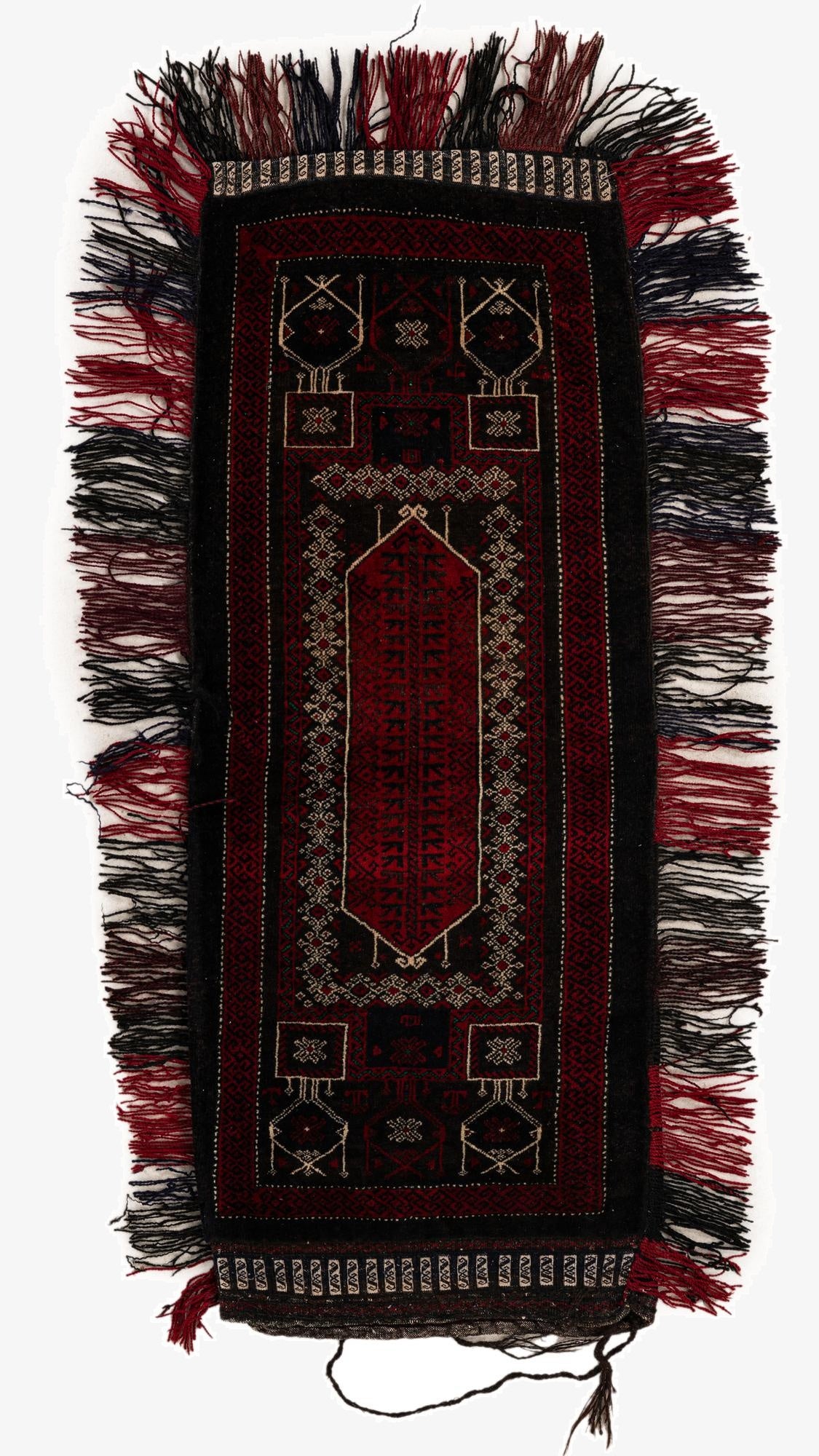  1' 6 x 4'  Hand Knotted Balouch Persian Wool Runner Rug